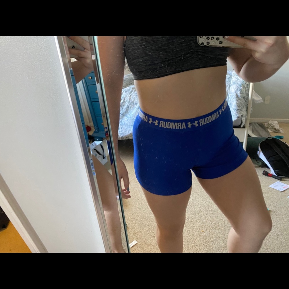 Blue under armour spandex
